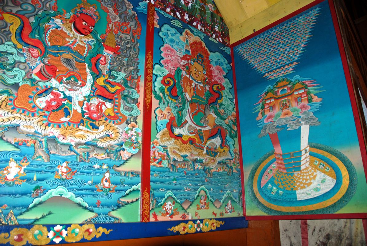 10 Paintings Of Virupaksa, West Red Guardian King, And Vaishravana Jambhala, North Orange Guardian King At Tengboche Gompa Entrance